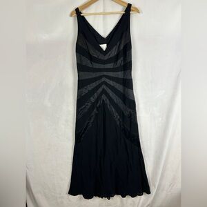 TADASHI‎ Vintage 100% Silk Maxi Dress Women's 10/12 Evening Gown Party Event